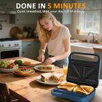 Sunvivi Electric 3-in-1 Sandwich and Waffle Maker
