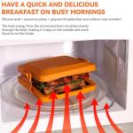 Microwave Toastie Sandwich Maker with Nonstick Plate