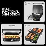 OSTBA Adjustable Temp Panini Press Grill, 4-Slice