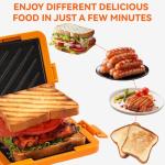 Microwave Toastie Sandwich Maker with Nonstick Plate