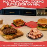 Red Microwave Sandwich Maker and Toast Panini Press