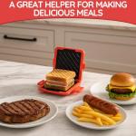 Red Microwave Sandwich Maker and Toast Panini Press