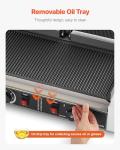 VEVOR 3600W Stainless Steel Panini Grill Maker