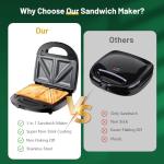 3 in 1 Electric Sandwich and Waffle Maker