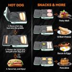 Breakfast Sandwich Maker and Griddle Combo 3-in-1