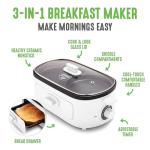 GreenLife 3-in-1 Breakfast Maker with Nonstick Griddles