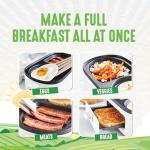 GreenLife 3-in-1 Breakfast Maker with Nonstick Griddles