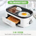 GreenLife 3-in-1 Breakfast Maker with Nonstick Griddles