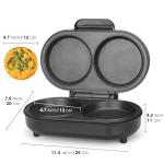 Electric Dual Omelette Maker with Nonstick Pan