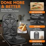 Breakfast Sandwich Maker with Panini Grill Press