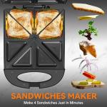 Breakfast Sandwich Maker with Panini Grill Press
