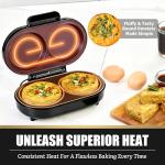Electric Dual Omelette Maker with Nonstick Pan