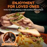 Breakfast Sandwich Maker with Panini Grill Press