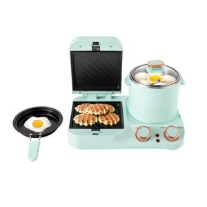 3-in-1 Breakfast Station with Toaster, Steamer, Pan