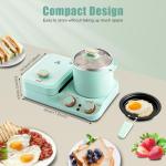 3-in-1 Breakfast Station with Toaster, Steamer, Pan