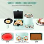 3-in-1 Breakfast Station with Toaster, Steamer, Pan