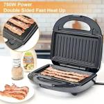 6-in-1 Waffle and Sandwich Maker with Non-Stick Plate