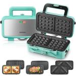 3-in-1 Waffle and Sandwich Maker, 1200W