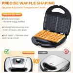 6-in-1 Waffle Maker and Breakfast Sandwich Press