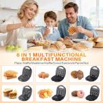 6-in-1 Waffle Maker and Breakfast Sandwich Press
