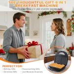 6-in-1 Waffle Maker and Breakfast Sandwich Press