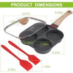 Nonstick 4-Cup Egg Frying Pan with Lid