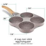 Dove Gray Nonstick 4-Cup Omelette Pan with Lid
