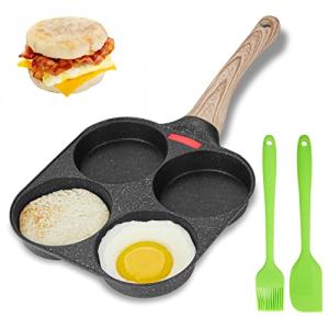 Nonstick 4-Cup Egg Frying Pan for Breakfast