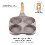 Dove Gray Nonstick 4-Cup Omelette Pan with Lid