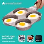 Dove Gray Nonstick 4-Cup Omelette Pan with Lid