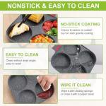 Nonstick 4-Cup Egg Frying Pan with Lid