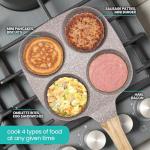 Dove Gray Nonstick 4-Cup Omelette Pan with Lid