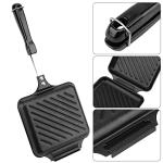 Double-Sided Non-Stick Panini Maker with Handle