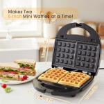JOVELL 3-in-1 Mini Waffle and Sandwich Maker