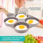 Dove Gray Nonstick 4-Cup Omelette Pan with Lid