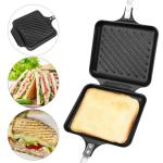 Double-Sided Non-Stick Panini Maker with Handle
