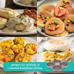 Dove Gray Nonstick 4-Cup Omelette Pan with Lid