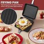 Double-Sided Non-Stick Panini Maker with Handle
