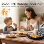 JOVELL 3-in-1 Mini Waffle and Sandwich Maker