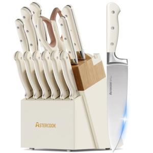 Astercook 14-Piece Stainless Steel Knife Set