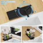 Cisily Black Sponge Holder and Sink Organizer