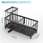 Cisily Black Sponge Holder and Sink Organizer