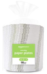 Amazon Basics Disposable Paper Plates, 200 Count