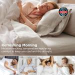 Bedsure Linen Sheets - Queen Size Bed, Blend from Linen Cotton Bedsheets, Breathable Cotton Bedsheets, Gifts for All Seasons, 4 Pieces, Linen