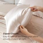 Bedsure Satin Pillowcase for Hair - Beige Satin Pillow Cases Standard Size with Zipper 2 Pack, Similar to Silk Pillow Cases for Skin, Silky & Soft, Gifts for Women Men, 20x26 Inches