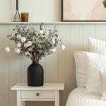 Large Black Vase for Flowers Decor Living Room, Matte Black Arlo Vase for Dining Coffee Table Centerpieces, Wabi Sabi Decor, Big Decorative Modern