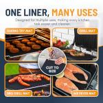 Oven Liners for Bottom of Oven - 2 Pack Large Heavy Duty Mats, 17”x25” Non-Stick Reusable Liner for Electric, Gas, Toaster Ovens, Grills - BPA & PFOA Free Kitchen Accessory to Keep Oven Clean (Black)