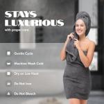 White Classic Wealuxe Grey Towels for Bathroom 6 Pack, Cotton Bath Towel Set for Hotel, Gym, Spa, Soft Extra Absorbent Quick Dry 24x50 Inch