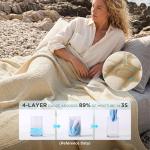 Bedsure 100% Cotton Muslin Blanket King Size for Bed - 4-Layer Breathable and Lightweight Thin Soft Summer Gauze Muslin Blanket for Adults, Linen Beige, 108x90 Inches