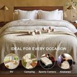 Bedsure 100% Cotton Muslin Blanket King Size for Bed - 4-Layer Breathable and Lightweight Thin Soft Summer Gauze Muslin Blanket for Adults, Linen Beige, 108x90 Inches